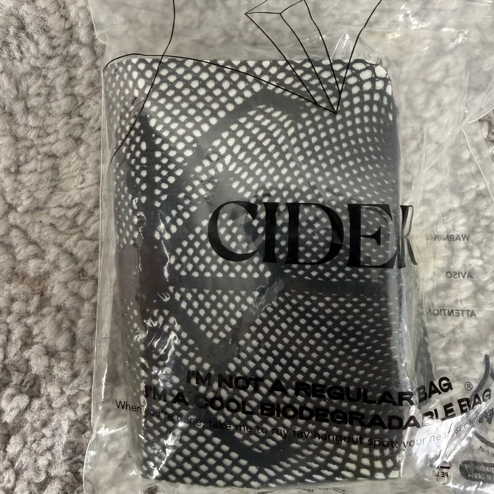 New Cider Size One Size Spider Web Mesh Fishnet Goth Punk Tights Black Women